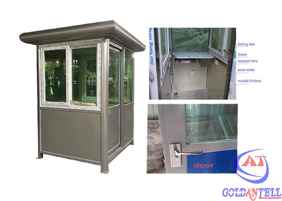 Suitable For Outdoor Security Posts Security Guard House With Roof Material High Steel Plate Approximately 200 500 Kg Depending On Size Material