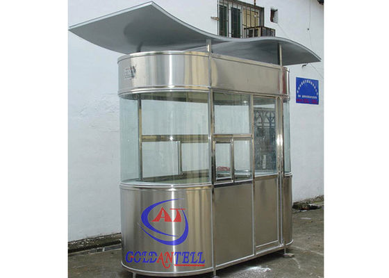 Enough Space Tall Managemeny Control Public Sentry Box / Security Guard House Ellipse Shape