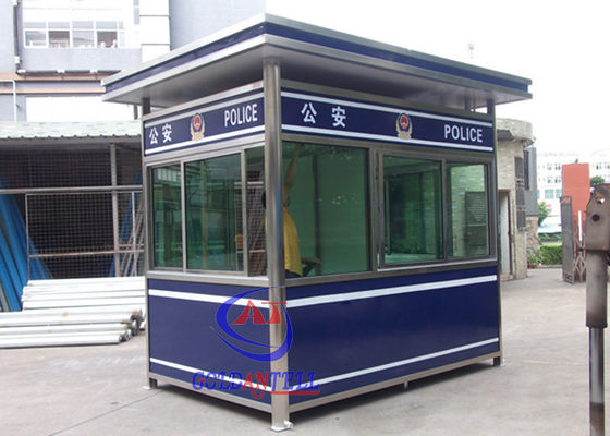 Portable Color Steel Police Sentry Box With Complete Equipment Inside Police Room