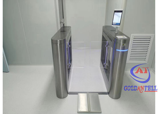 Anti Jump Facial Recognition Turnstile Gym High Speed Glass Swing Barrier Gate