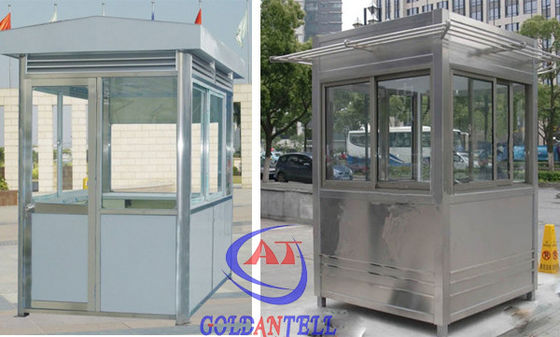 Steel Structure Portable Security Guard Room A Light In The Middle