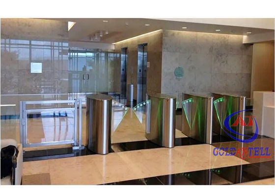 RFID Card Turnstile Face Recognition Flap Barrier Time Attendance System With LED Alarm