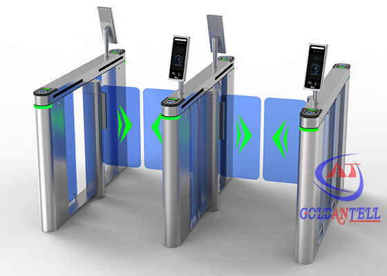 Office Swing Turnstile Gate Facial Recognition Access Control System Swing Barrier Gate
