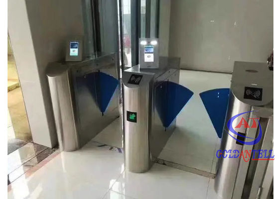 Rfid Reader Tcp / Ip Flap Barrier Gate Indoor Outdoor