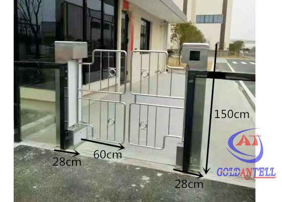 Foot Stand 1.5meter Swing Barrier Gate RS485 304 Stainless Steel Turnstiles