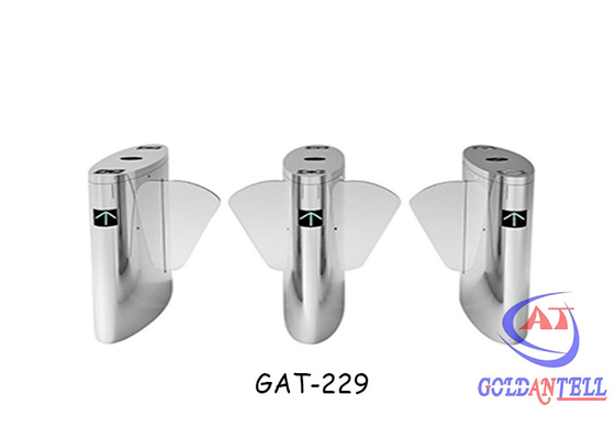 Infrared Sensor Turnstile Flap Barrier Gate With Intelligent Anti - Pinch / Tail / Retrogradation Function