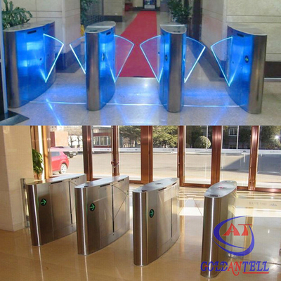 Coin access and Barcode Flap barrier gate of visitor  ticketing management system