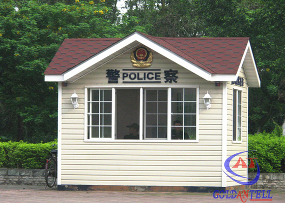 Insulation Outdoor Kiosk Security Guard Booths Easy Assembly , Custom Size