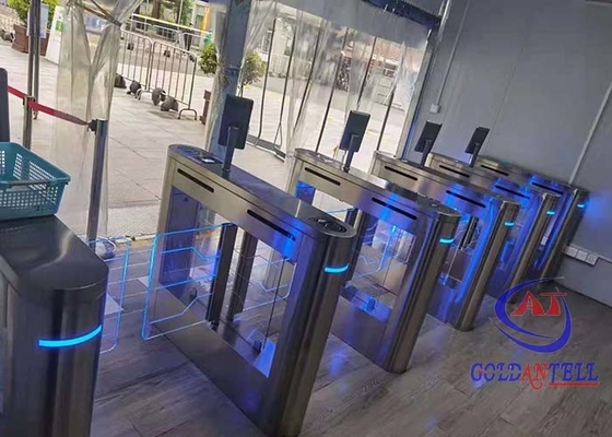 Niski poziom hałasu Optyczne rozpoznawanie twarzy Bramki obrotowe High Speed ​​​​Anti Crush Swing Barrier Gate