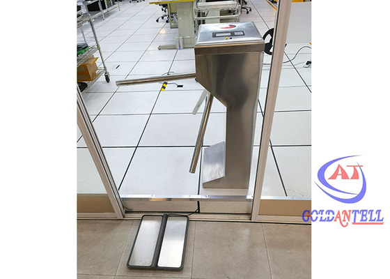 Elektryczna automatyczna pionowa bramka obrotowa statywu z czytnikiem kart ESD Foot Checker