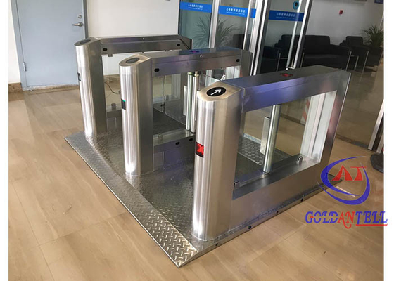 Biometryczny czytnik linii papilarnych RFID Kołowrót Budynek biurowy Szklane drzwi kołowrotu