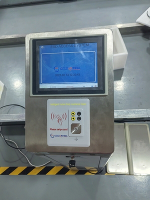 8-calowy ekran ESD Tester z paskami na nadgarstku obuwie anty-statyczny Tester dla laboratorium i fabryki