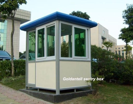 Steel Security Guard Booth 120x150x240cm Customizable Size