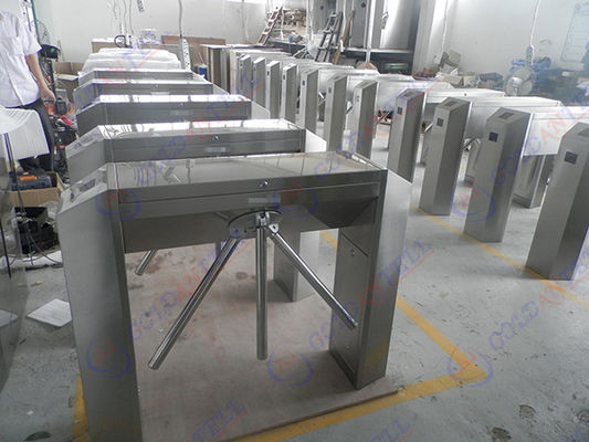 QR Code Card Reader Tripod Turnstile with 0.4s Barrier Open/Close Time and 3 Million Operations Life