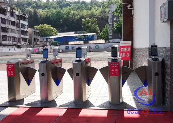 Wysokie bezpieczeństwo Rozpoznawanie twarzy RFID Flap Barrier Gate